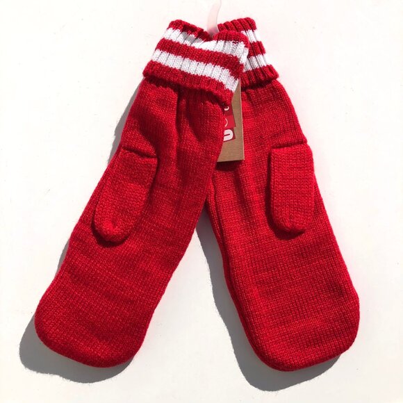 Warm Winter Mittens set one size fits all Red Naughty Nice Christmas OMG so UGLY - Picture 4 of 8